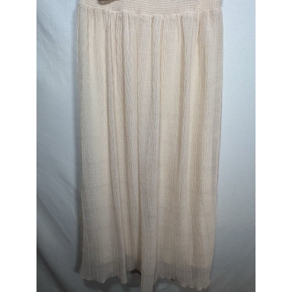 MAGNOLIA BOUTIQUE Midi Dress Ruffles‎ Ivory Cottagecore Farmhouse Size Medium - Picture 7 of 10